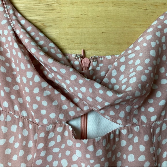 KOOKAI 'Karlie' Rosie Pink Print Twist Front Midi Dress Size 34 AU 6 RRP $220 - Picture 8 of 12